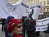 Demonstrace na Václavském námstí proti komunistm v krajích.