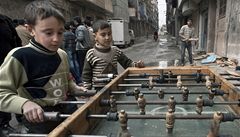Msto naruby. koly v Aleppu pat uprchlkm, ulice dtem 