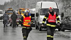 Hasii zasahují u hromadné nehody na rychlostní silnici R35 úsek u Lipníku nad Bevou