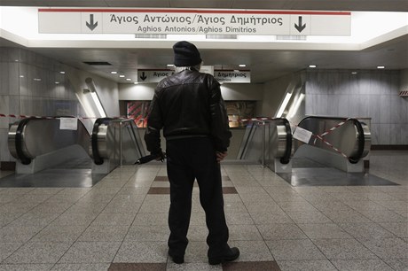 Stávka v aténském metru.