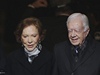 Na inauguraci pijel i bývalý prezident Jimmy Carter s chotí