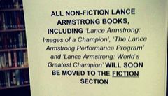 Armstrongovu biografii peadili v knihovn do fikce