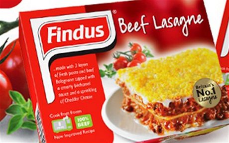 Zmrazené hovzí lasagne Findus obsahovaly koninu