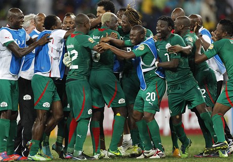 Radost fotbalist Burkiny Faso