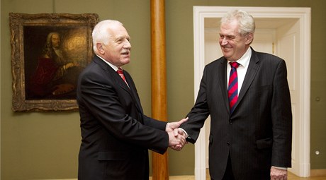 Václav Klaus se seel s Miloem Zemanem.