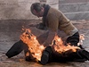 Hoící ke - dramatická scéna upálení Jana Palacha