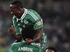 Radost fotbalisty Nigérie Ahmeda Musy