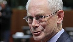 Prezident Herman Van Rompuy na jednání o dlouhodobém rozpotu unie v Bruselu.