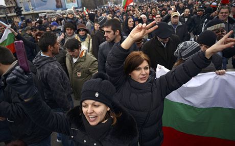 Bulharské protesty proti EZ.