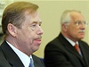 Václav Havel a Václav Klaus na fotografii z roku 2003