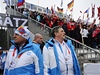 Prezident Václav Klaus dorazil do Nového Msta na Morav na biatlon