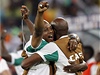 Fotbalisté Nigérie slaví triumf na mistrovství Afriky.