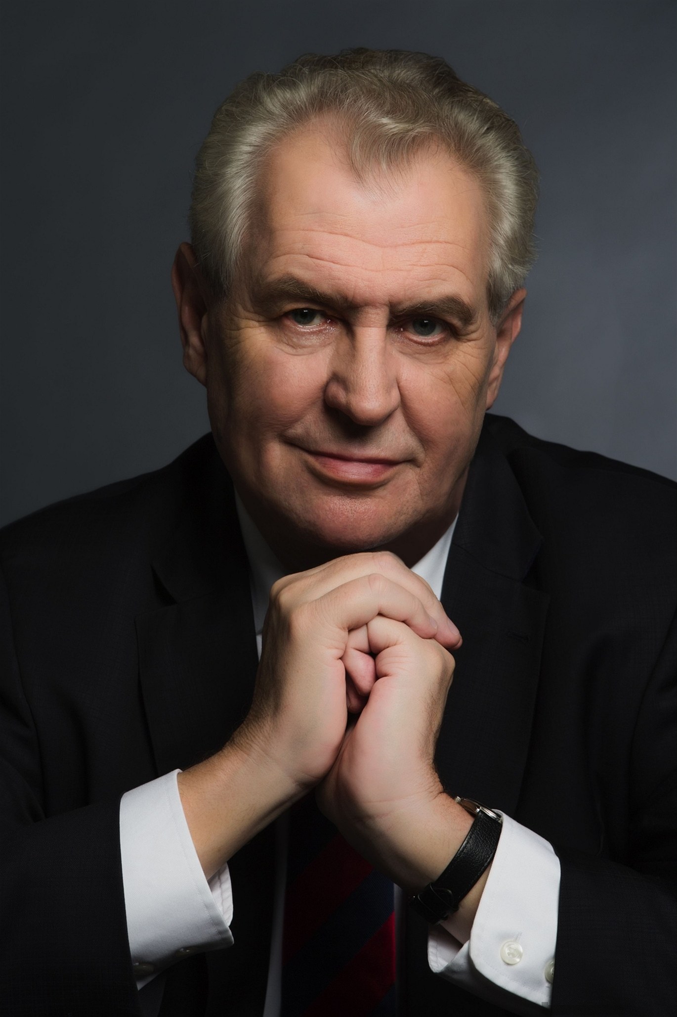 Oficiální prezidentský portrét Miloe Zemana.