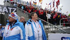 Prezident Václav Klaus dorazil do Nového M�sta na Morav� na biatlon