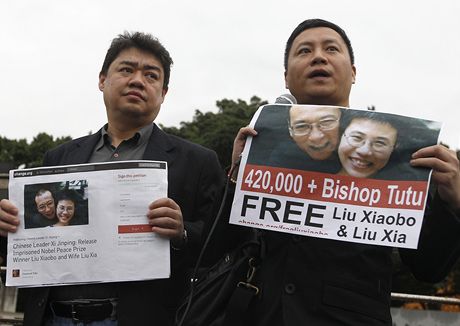 íntí disidenti poadují proputní dritele Nobelovy ceny Liu Xiabo