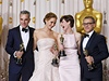 Ocenná tveice: Daniel Day-Lewis, Jennifer Lawrenceová, Anne Hathawayová a Christoph Waltz  