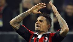 Radost fotbalisty AC Milán Kevina-Prince Boatenga