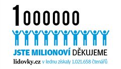 Lidovky.cz zaznamenaly historick rekord: milion ten. Dkujeme!