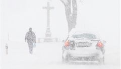 Sn�hová kalamita se nevyhnula ani obci Ok�í�ky na T�ebí�sku