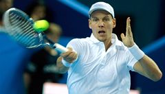 Tomá Berdych na turnaji v Marseille.