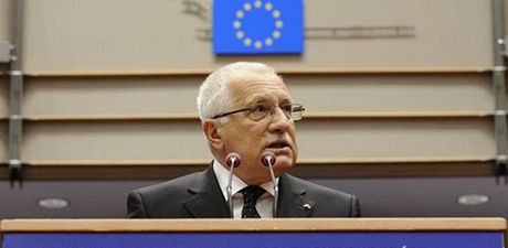 Václav Klaus na zasedání Evropského parlamentu
