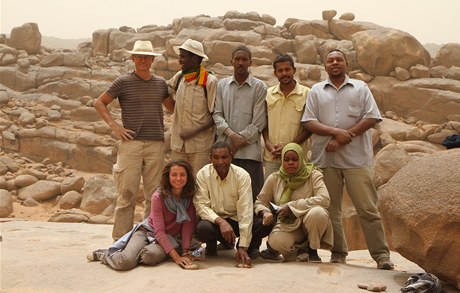 Lokalita Sfinga po ukončení výzkumu unikátního pohřebiště v roce 2012, pohoří Sabaloka