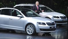 A ve �výcarsku nechybí ani zástupci �koda Auto, na snímku je nová Octavia