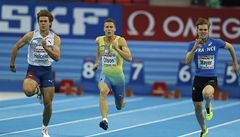 �eský sedmiboja� Adam Sebastian Helcelet (vlevo) a Petter Olson (uprost�ed) ze �védska 