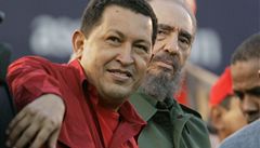 Hugo Chávez s Fidelem Castrem