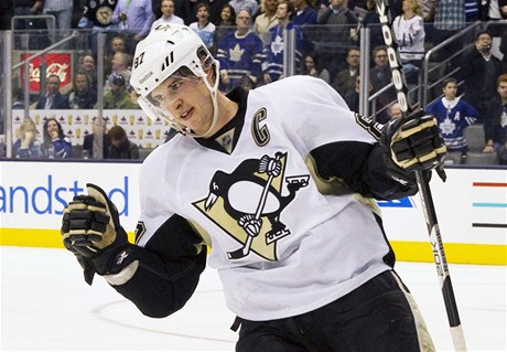 Radost hokejisty Pittsburghu Penguins Sidneyho Crosbyho