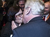 Prezident Milo Zeman s Marií Beneovou na sjezdu SSD