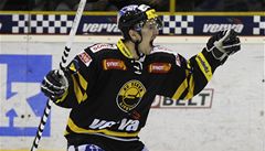 Litvínovský Rostislav Martynek se raduje z úvodní branky zápasu