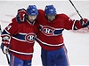 Hokejisté Montrealu Canadians Tomá Plekanec (vlevo) a P.K. Subban