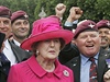 Margaret Thatcherová s veterány války o Falklandy na snímku z roku 2007.