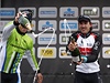 Vlevo Peter Sagan a Cancellara.