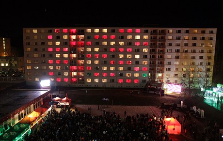 Koleje student VUT v Brn rozzáila svtelná show.