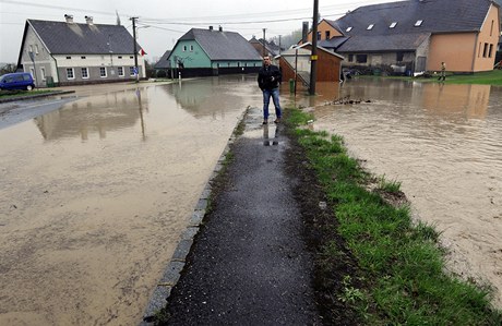 Po vydatném deti byla nkteré místa Stedoeského kraje zaplavena.