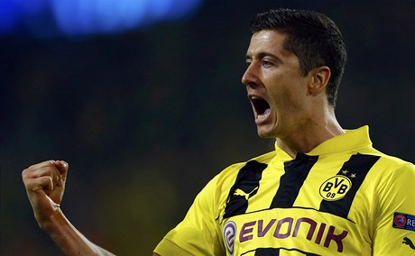 Fotbalista Dortmundu Robert Lewandowski