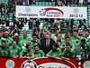 Fotbalisté skotského Celticu Glasgow slaví titul