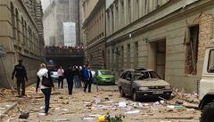 Divadelní ulice ještě před tím, než byla evakuována a uzavřena kvůli výbuchu plynu. | na serveru Lidovky.cz | aktuální zprávy