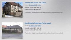 Nabídka nucených dra�eb nemovitostí provád�ných spole�ností Naxos.