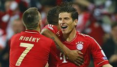 Bayern Mnichov. Ribéry a Gomez.