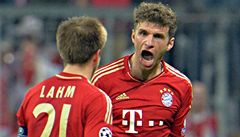 Bayern Mnichov. Lahm a Müller.