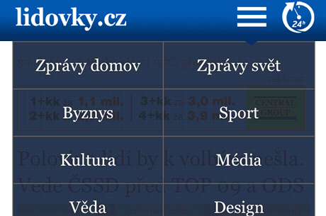 Nová mobilní verze serveru Lidovky.cz pro chytré telefony. Jak se vám líbí? 