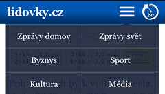 Nová mobilní verze serveru Lidovky.cz pro chytré telefony. Jak se vám líbí? 