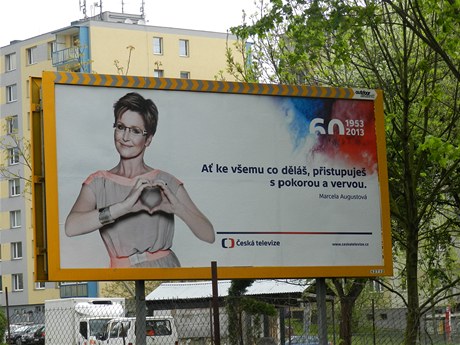 Billboard České televize k 60. výročí vysílání.