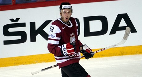 Hokejista Lotyšska Zemgus Kirgensons