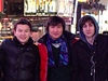 Azamat Taajakov (vlevo), Dias Kadyrbajev (uprosted) a Dochar Carnajev...