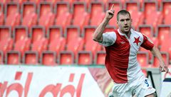 Slavia Praha - Jablonec. Martin Juhar ze Slavie stílí gól