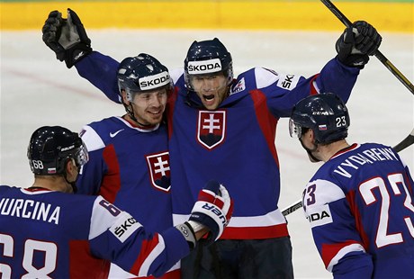 Radost hokejist Slovenska